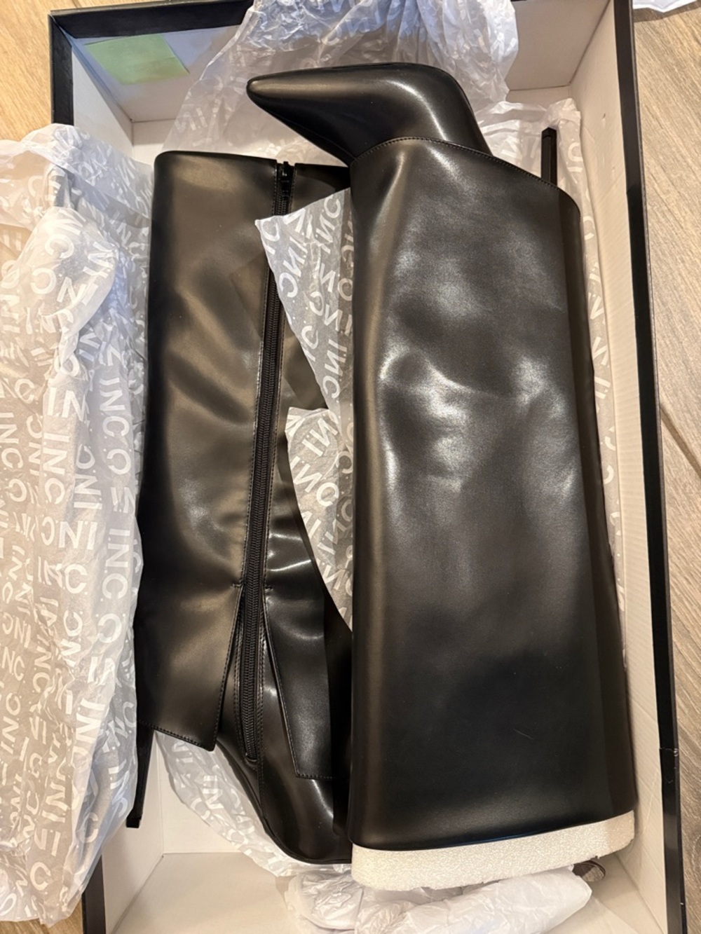 INC Skylar Knee High Cuffed Shaft Pointed-Toe Boot - Picture 3 of 8